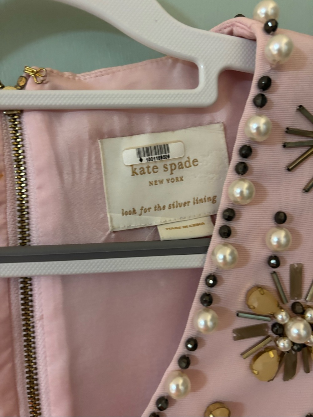 kate spade Pink Embellished Pearl & Bead Top - Picture 3 of 3